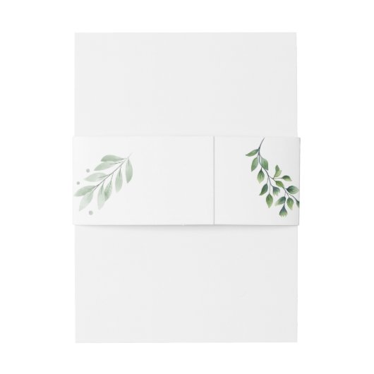 Greenery Calligraphy Wedding Invitation Bly Band (Rückseitenbeispiel)