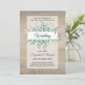 Greenery CATHOLIC Wedding Christlich Budget Modern Einladung (Stehend Vorderseite)
