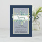 Greenery CATHOLIC Wedding Christlich Budget Modern Einladung (Stehend Vorderseite)
