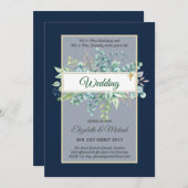 Greenery CATHOLIC Wedding Christlich Budget Modern Einladung (Vorne/Hinten)