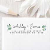 Greenery Chic Script Names Rücksendeadresse (Insitu)