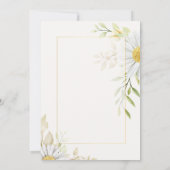 Greenery Chrysanthemum Gender Reveal Einladung (Rückseite)