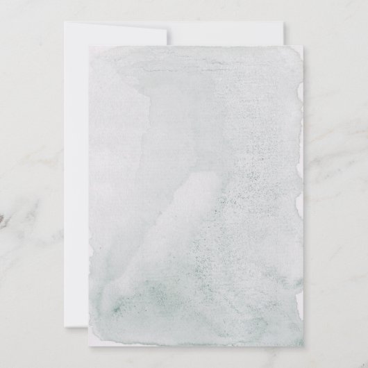 Greenery Circle Wreath Eukalyptus Botanical Einladung (Rückseite)