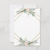 Greenery Cotton Boho Glitzer Wedding RSVP (Rückseite)