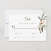 Greenery Cotton Boho Wedding RSVP Card (Vorderseite)