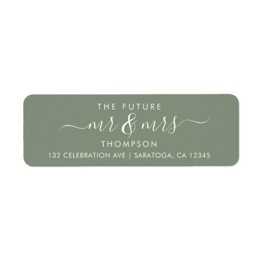 Greenery Cream Elegant Future MR und MRS Adresse (Vorne)