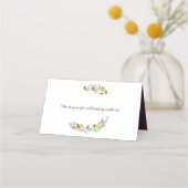 Greenery Dark Plum Mauve Berries Platzkarten (Rückseite)