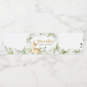 Greenery Deer Baby Shower Wasserflaschenetikett (Einzelnes Label)