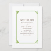 Greenery Deko Chic Save the Date einladen Einladung (Vorderseite)