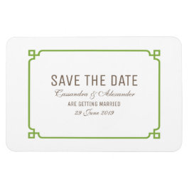 Greenery Deko Chic Save the Date Magnet