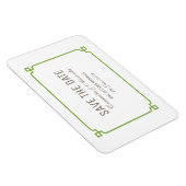 Greenery Deko Chic Save the Date Magnet (Rechte Seite)