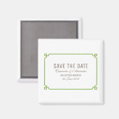 Greenery Deko Chic Save the Date Magnet (Vorderseite/Rückseite)