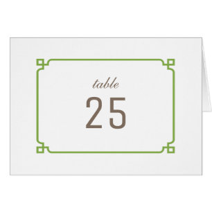 Greenery Deko Chic Tischnummer