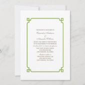 Greenery Deko Chic Wedding Einladung (Vorderseite)