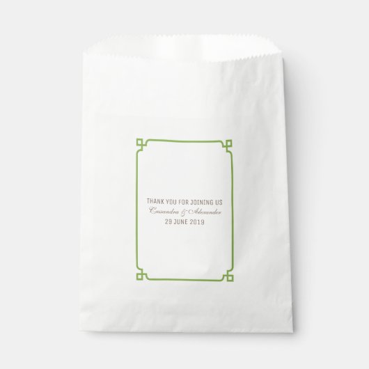Greenery Deko Chic Wedding Geschenktütchen (Vorderseite)