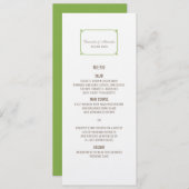 Greenery Deko Chic Wedding Menu Menükarte (Vorne/Hinten)