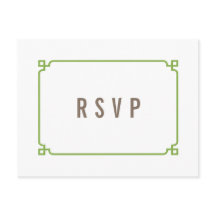 Greenery Deko Chic Wedding RSVP Postcard