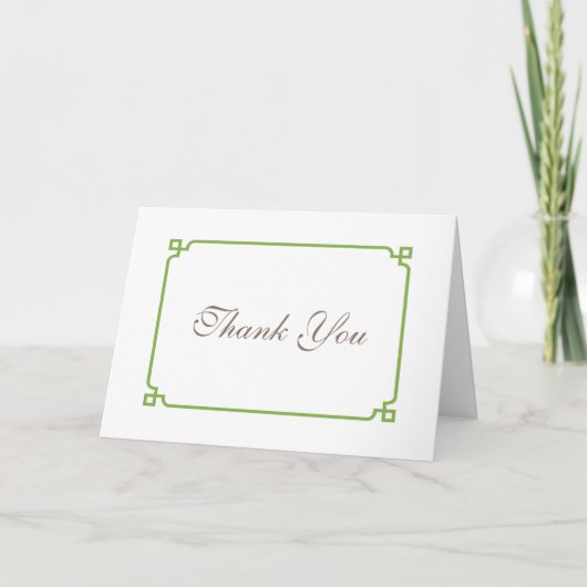 Greenery Deko Chic Wedding Vielen Dank Dankeskarte (Vorderseite)
