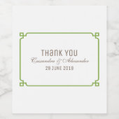 Greenery Deko Chic Wedding Weinetikett (Einzelnes Label)