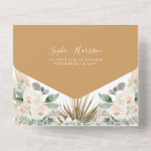 Greenery Desert Boho Pampas Grass Wedding All In One Einladung (Rückseite)