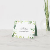 Greenery Destination Brautparty Danke Karte (Vorderseite)