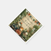 Greenery Dino Baby Shower Serviette (Ecke)