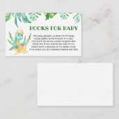 Greenery Dinosaur Baby Duschbücher für Baby Visitenkarte (Vorne/Hinten)