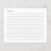 Greenery Dusty Blue Brautparty Recipe Cards (Rückseite)