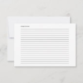 Greenery Dusty Blue Brautparty Recipe Cards Einladung (Rückseite)