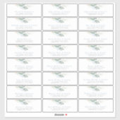 Greenery Dusty Blue Guest Name Address Labels (Blatt)