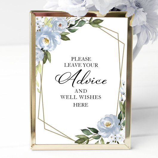 Greenery Dusty Blue Ratgeber und wünscht sich Zeic Poster