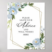 Greenery Dusty Blue Ratgeber und wünscht sich Zeic Poster (Vorne)