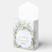 Greenery Dusty Blue Watercolor Wildblumen Hochzeit Geschenkschachtel (Geöffnet)