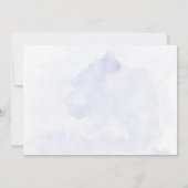 Greenery Dusty Blue Wildblume speichert die Datums Einladung (Rückseite)