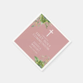 Greenery Dusty Rose Pink Erste Heilige Kommune Serviette (Ecke)