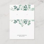 Greenery Earring Display Holder Card Visitenkarte (Vorderseite)