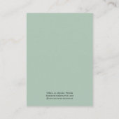 Greenery Earring Display Holder Card Visitenkarte (Rückseite)