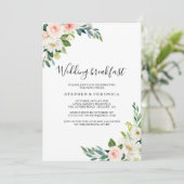 Greenery Elegant Blumenfrühstück Einladung (Stehend Vorderseite)