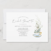 Greenery Elegant Brautparty Tea Einladung (Vorderseite)