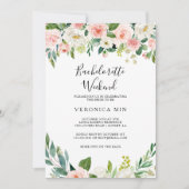 Greenery Elegant Floral Bachelorette Einladung (Vorderseite)