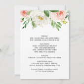 Greenery Elegant Floral Bachelorette Einladung (Rückseite)