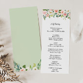 Greenery Elegant Floral Dinner Menü Karte