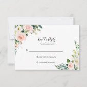 Greenery Elegant Floral Rsvp Card Karte (Vorderseite)