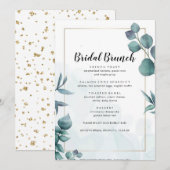 Greenery Elegant Foliage Bridal Brunch Menü Menükarte (Vorne/Hinten)