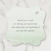 Greenery Elegant Romantic Wedding Vielen Dank Geschenkanhänger (Rückseite)