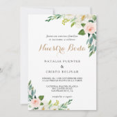 Greenery Elegant Spanish Wedding Einladung (Vorderseite)