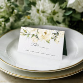 Greenery Elegant White Wedding Platzkarte