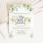 Greenery Elephant Baby Shower Einladung
