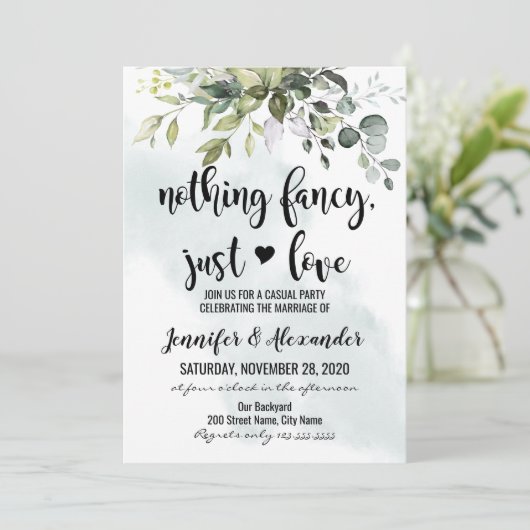 Greenery Elopement Wedding (Stehend Vorderseite)