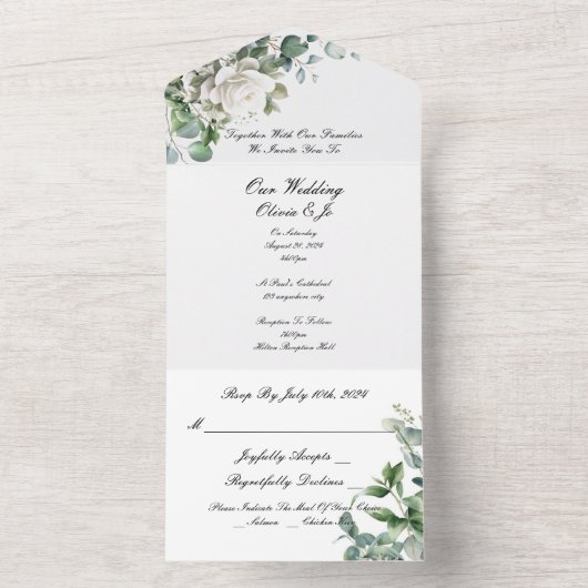 GREENERY EUCALYPTUS ALLE IN EINER REDE EINLADUNG (Innen Boden)